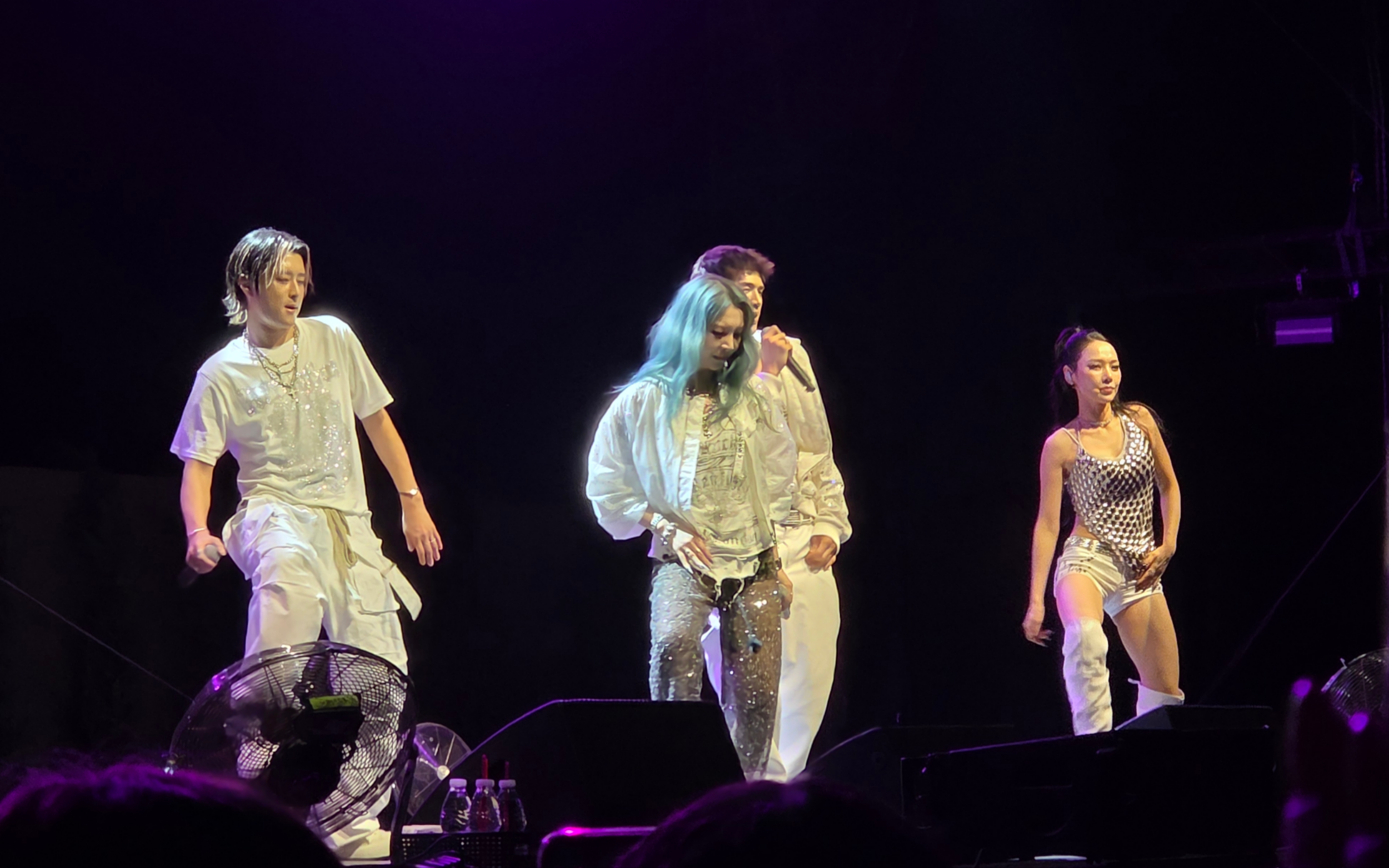 KARD performing “Dímelo” during their Athens concert. From left to right: J.seph, Jiwoo, BM and Somin.