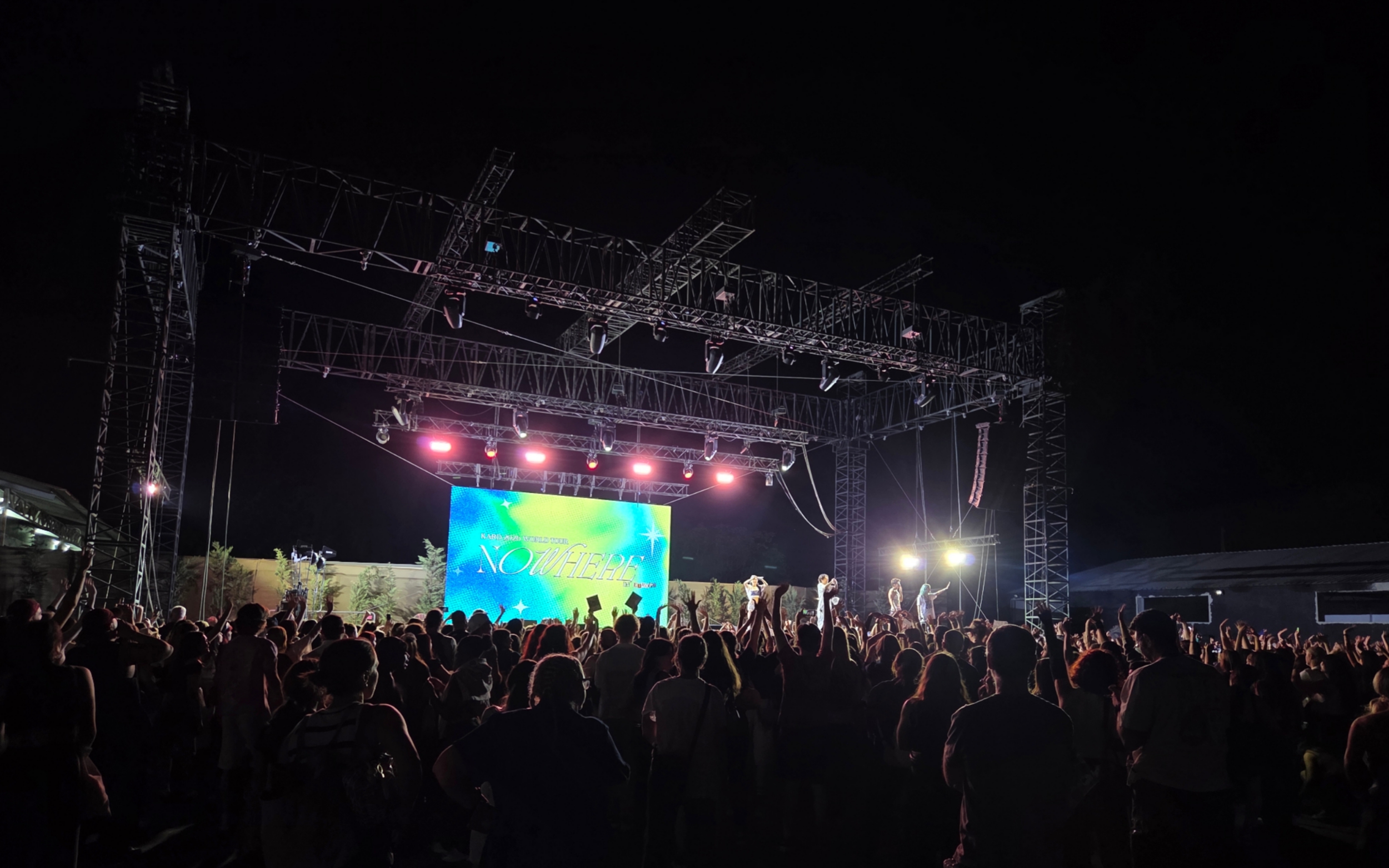 KARD waving goodbye to the greek audience at the end of the show.